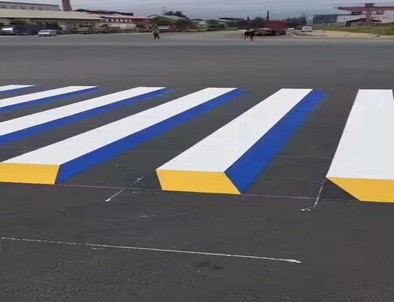 彩色標線施工現場